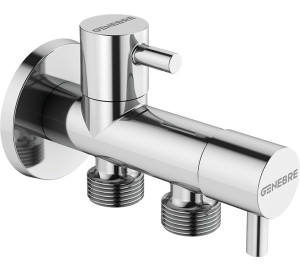 Válvula de escuadra doble 1/2" - 3/8"